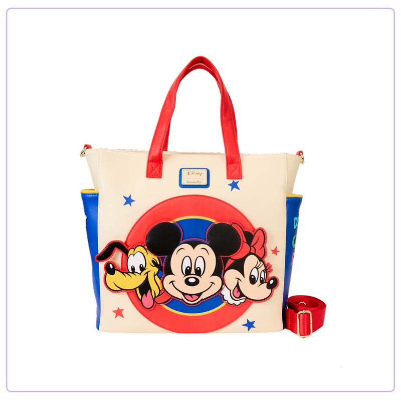 Load image into Gallery viewer, Loungefly Disney Mickey And Friends Convertible Backpack And Tote Bag
