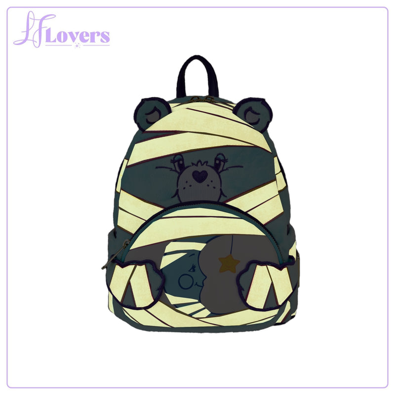 Load image into Gallery viewer, Loungefly Carebears Universal Monsters Bedtime Bear Mummy Backpack
