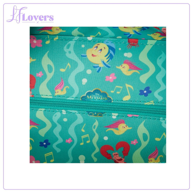 Load image into Gallery viewer, Loungefly Disney The Little Mermaid 35th Anniversary Ariel Face Crossbody - PRE ORDER - LF Lovers
