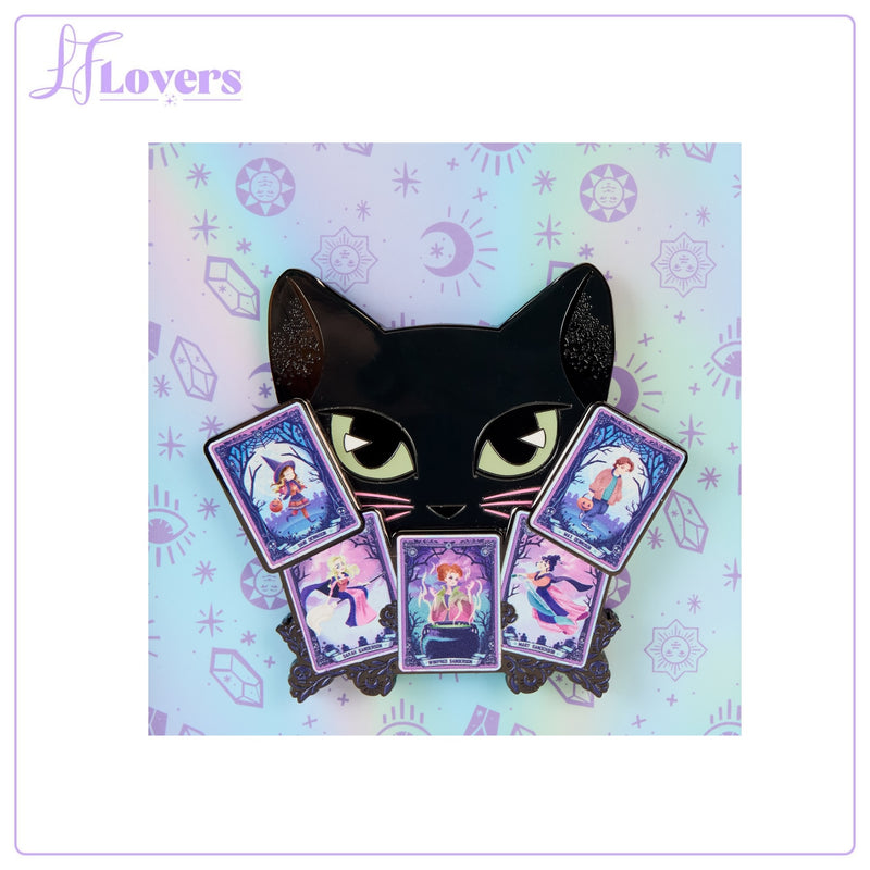 Load image into Gallery viewer, Loungefly Disney Hocus Pocus Tarot Binx Glow In The Dark Sliding Collector Box Pin
