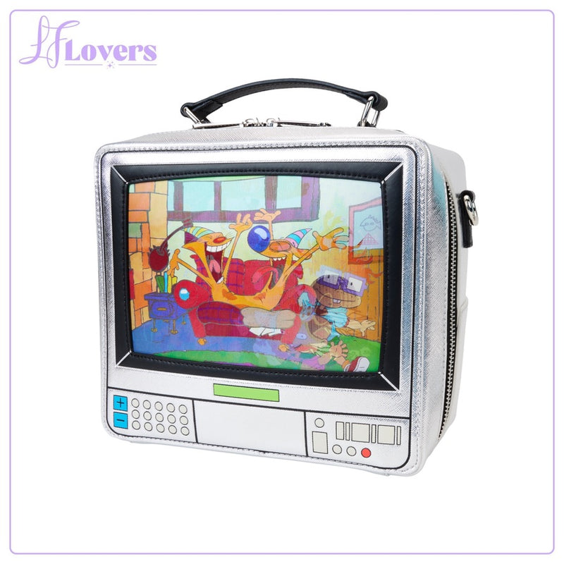 Load image into Gallery viewer, Loungefly Nickelodeon Retro TV Triple Lenticular Crossbody - PRE ORDER
