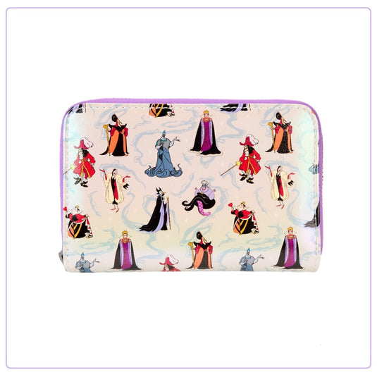 Loungefly Disney Villains Iridescent Zip around Wallet