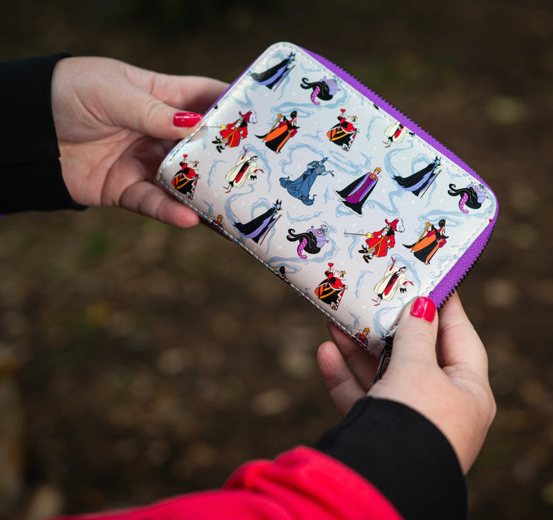 Load image into Gallery viewer, Loungefly Disney Villains Iridescent Zip around Wallet
