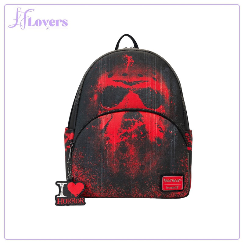 Load image into Gallery viewer, Loungefly Warner Brothers Friday The 13th I Heart Horror Mini Backpack - PRE ORDER
