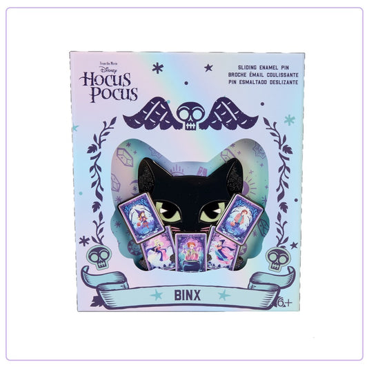 Loungefly Disney Hocus Pocus Tarot Binx Glow In The Dark Sliding Collector Box Pin