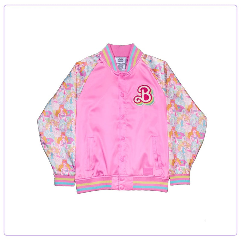 Load image into Gallery viewer, Loungefly Barbie 65th Anniversary Bomber Jacket - PRE ORDER
