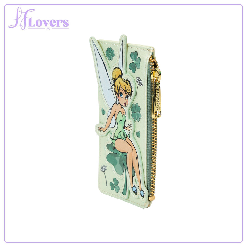 Load image into Gallery viewer, Loungefly Disney Tinker Bell 4-leaf Clover Large Card Holder - PRE ORDER
