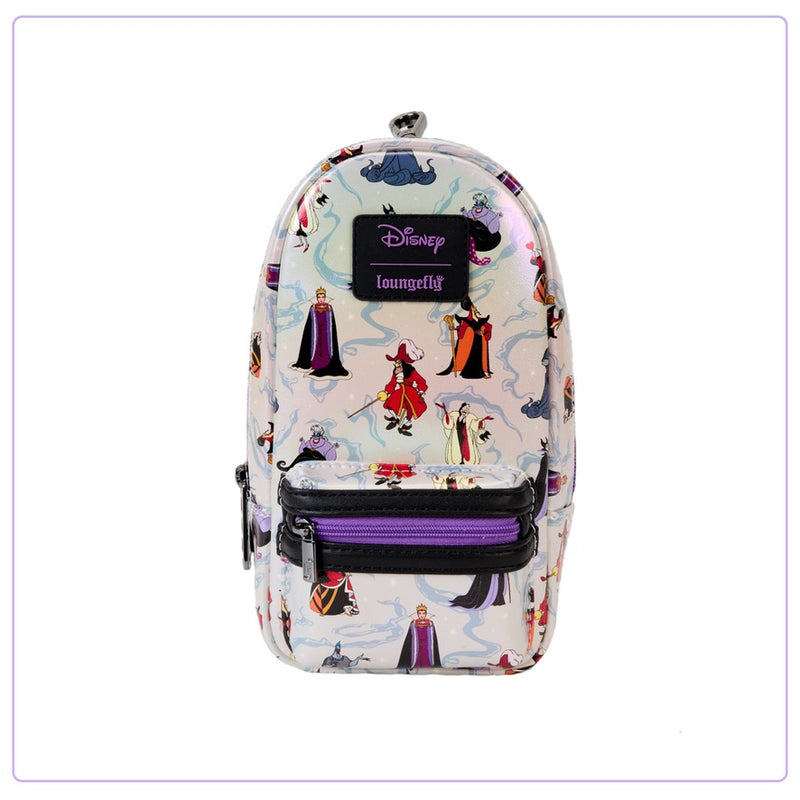 Load image into Gallery viewer, Loungefly Disney Villains Iridescent Mini Backpack Pencil Case
