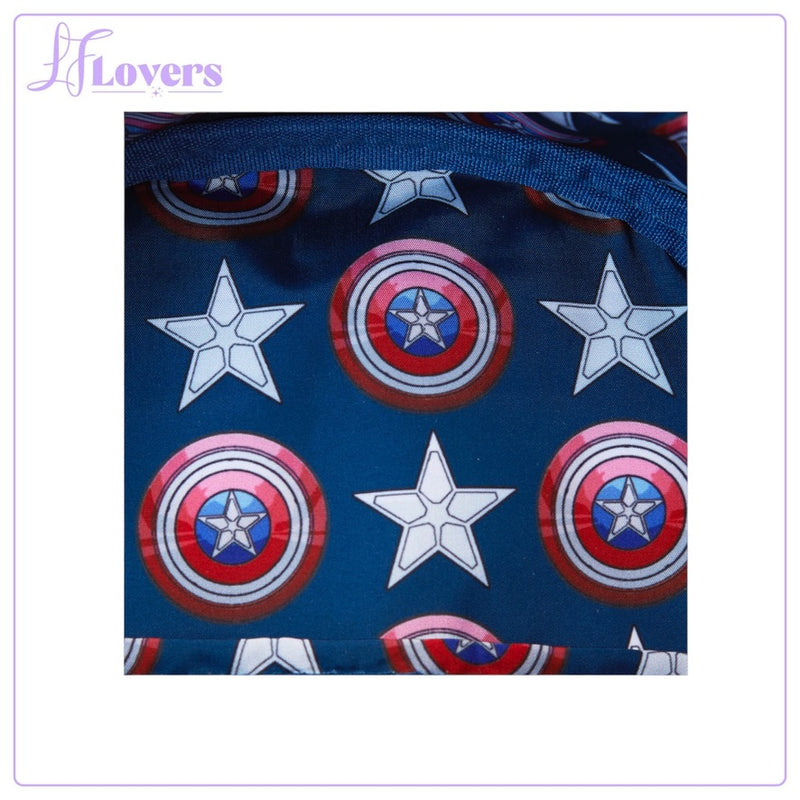 Load image into Gallery viewer, Loungefly Marvel Captain America Brave New World Cosplay Mini Backpack - PRE ORDER
