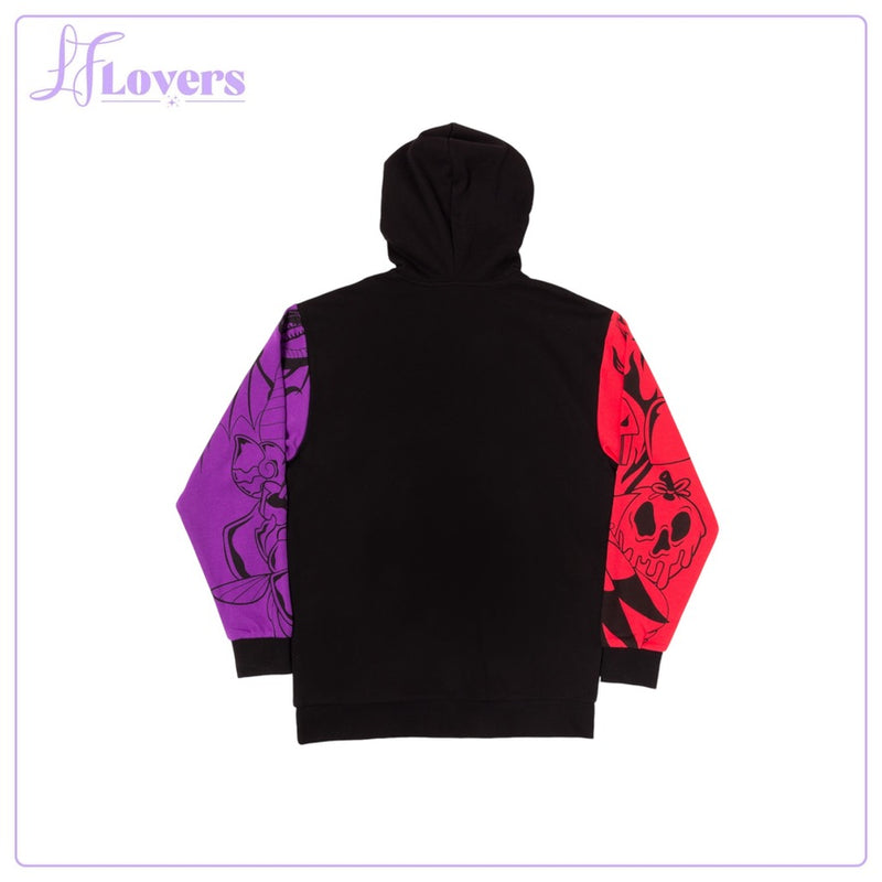 Load image into Gallery viewer, Loungefly Disney Villains Colour Block Hooded Sweatshirt
