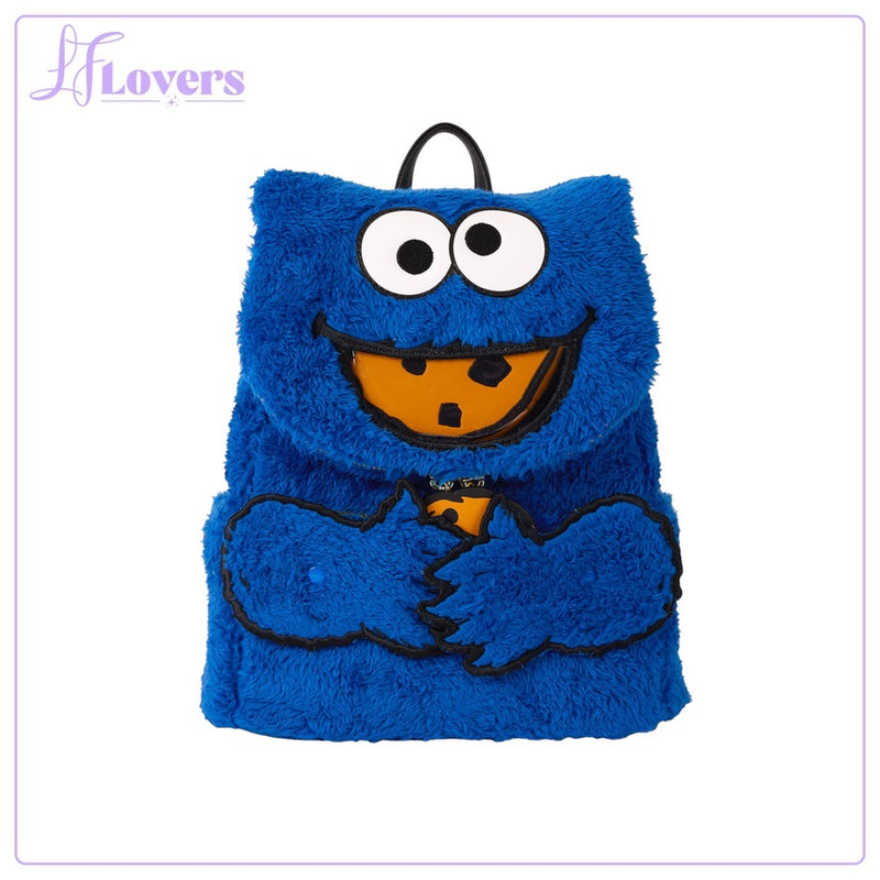 Load image into Gallery viewer, Loungefly Sesame Street Cookie Monster Plush Mini Backpack - PRE ORDER
