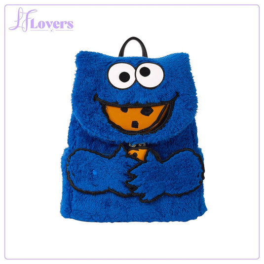 Loungefly Sesame Street Cookie Monster Plush Mini Backpack - PRE ORDER