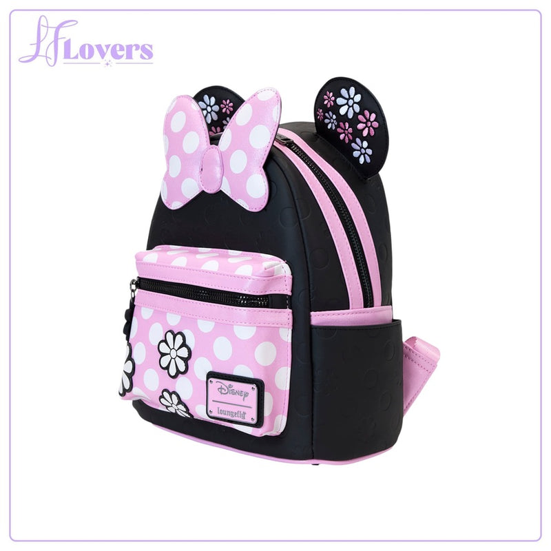 Load image into Gallery viewer, Loungefly Minnie Floral Rock The Dots Mini Backpack - PRE ORDER
