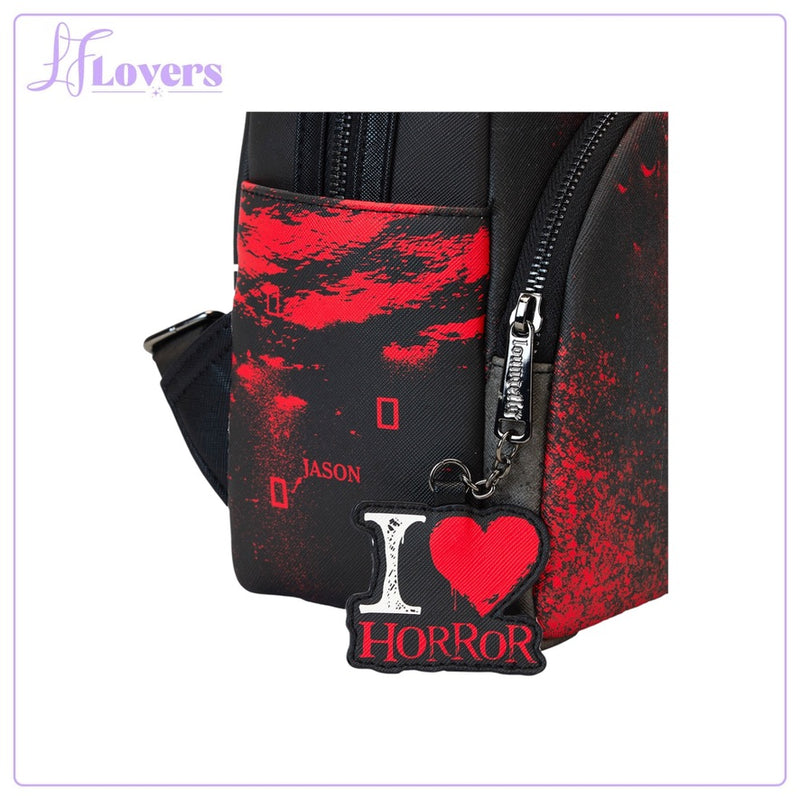 Load image into Gallery viewer, Loungefly Warner Brothers Friday The 13th I Heart Horror Mini Backpack - PRE ORDER
