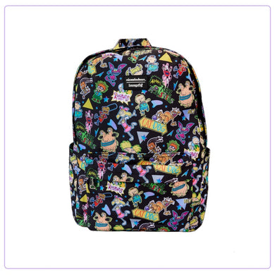 Loungefly Nickelodeon Retro AOP Full Size Nylon Backpack
