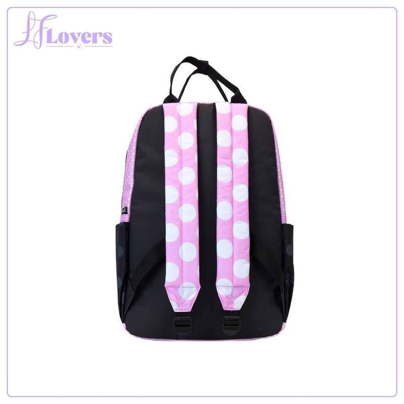 Load image into Gallery viewer, Loungefly Disney Minnie Floral Rock The Dots Full Size Nylon Backpack - PRE ORDER
