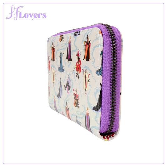 Loungefly Disney Villains Iridescent Zip around Wallet