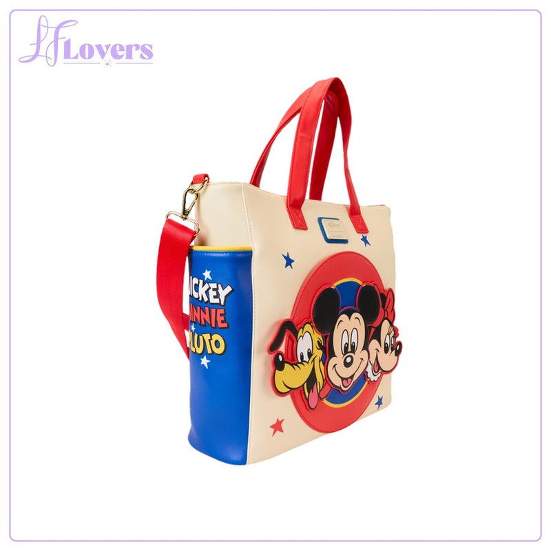 Load image into Gallery viewer, Loungefly Disney Mickey And Friends Convertible Backpack And Tote Bag
