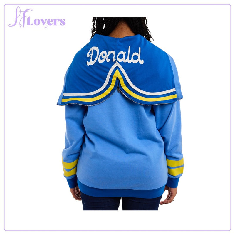 Load image into Gallery viewer, Loungefly Disney Donald Duck 90th Anniversary Hooded Sweatshirt - PRE ORDER - LF Lovers
