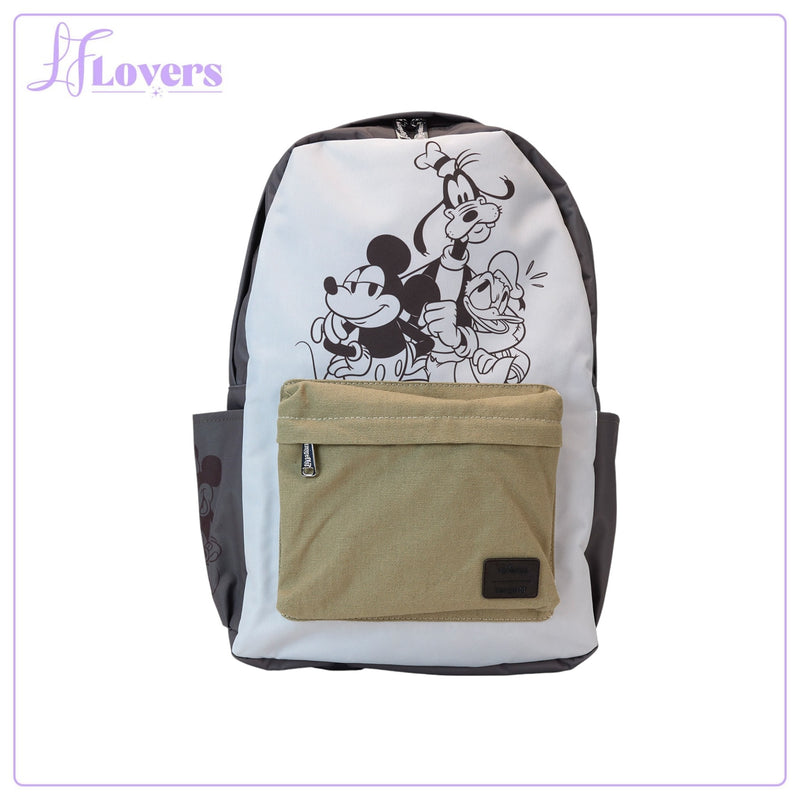 Load image into Gallery viewer, Loungefly Disney Mickey And Friends Canvas &amp; Nylon Full Size Backpack - PRE ORDER
