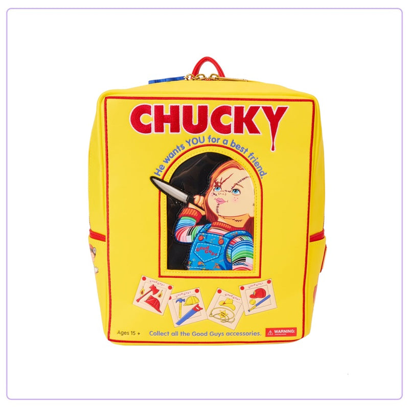 Load image into Gallery viewer, Loungefly Childs Play Chucky Box Mini Backpack - PRE ORDER
