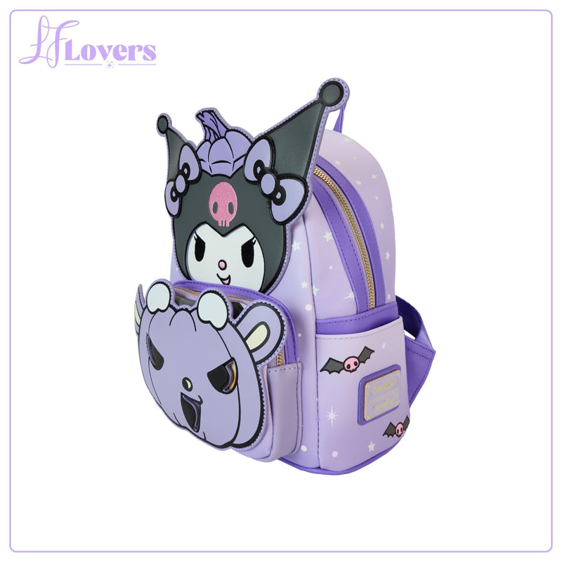 Load image into Gallery viewer, Loungefly Sanrio Kuromi Pumpkin Mini Backpack
