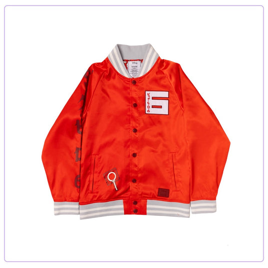 Loungefly Disney Big Hero 6 10th Anniversary Satin Bomber Jacket