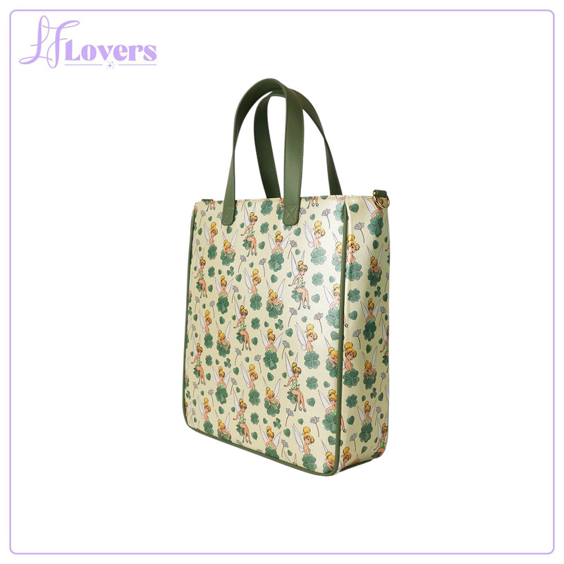 Load image into Gallery viewer, Loungefly Disney Tinker Bell 4-Leaf Clover Tote Bag With Coin Bag - PRE ORDER
