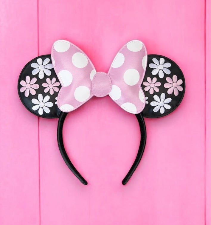 Load image into Gallery viewer, Loungefly Disney Minnie Floral Rock The Dots Headband - PRE ORDER
