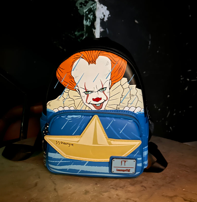 Load image into Gallery viewer, Loungefly Warner Bros Pennywise SS Georgie Mini Backpack
