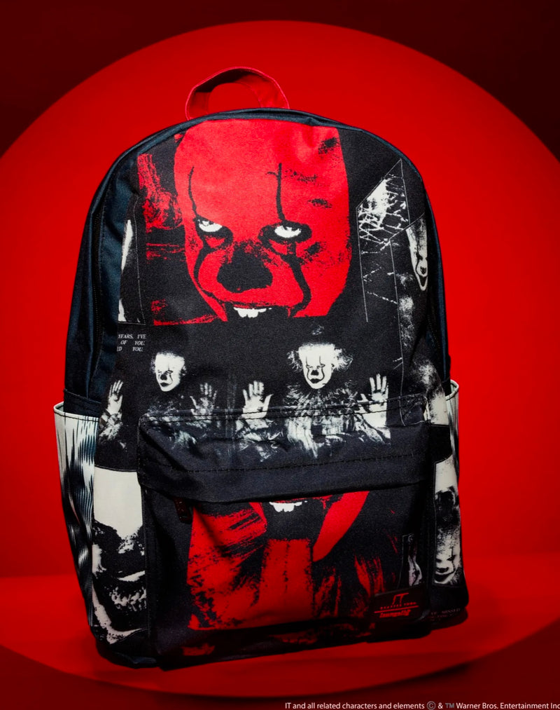 Load image into Gallery viewer, Loungefly Warner Brothers It Pennywise I Heart Horror Nylon Full Size Backpack - PRE ORDER
