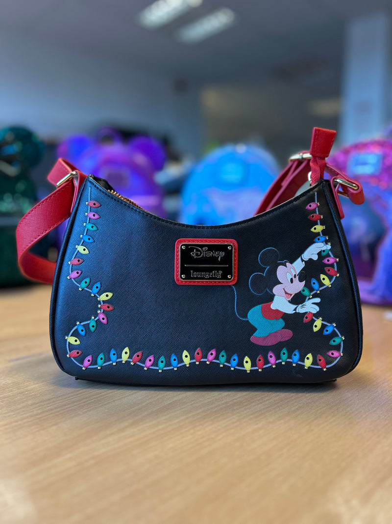 Load image into Gallery viewer, OUTLET - Loungefly Disney Mickey Mouse and Friends Light Up Decorations Crossbody - FAULTY
