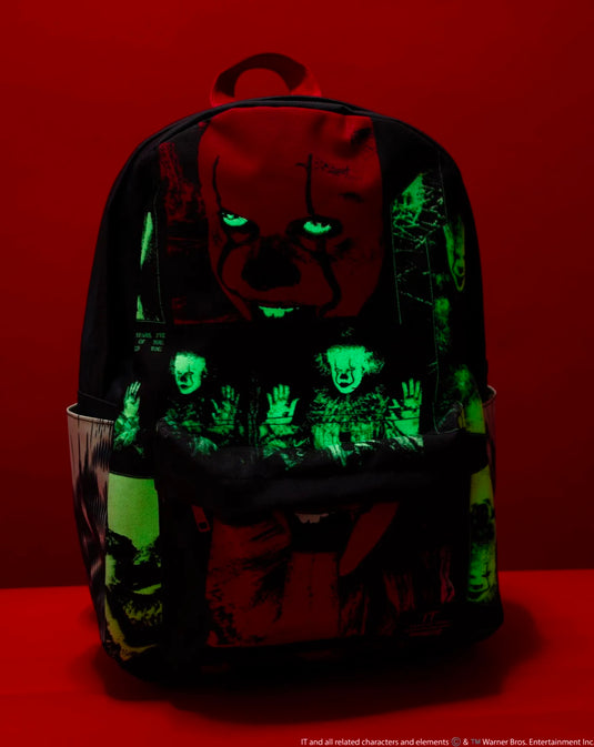 Loungefly Warner Brothers It Pennywise I Heart Horror Nylon Full Size Backpack - PRE ORDER