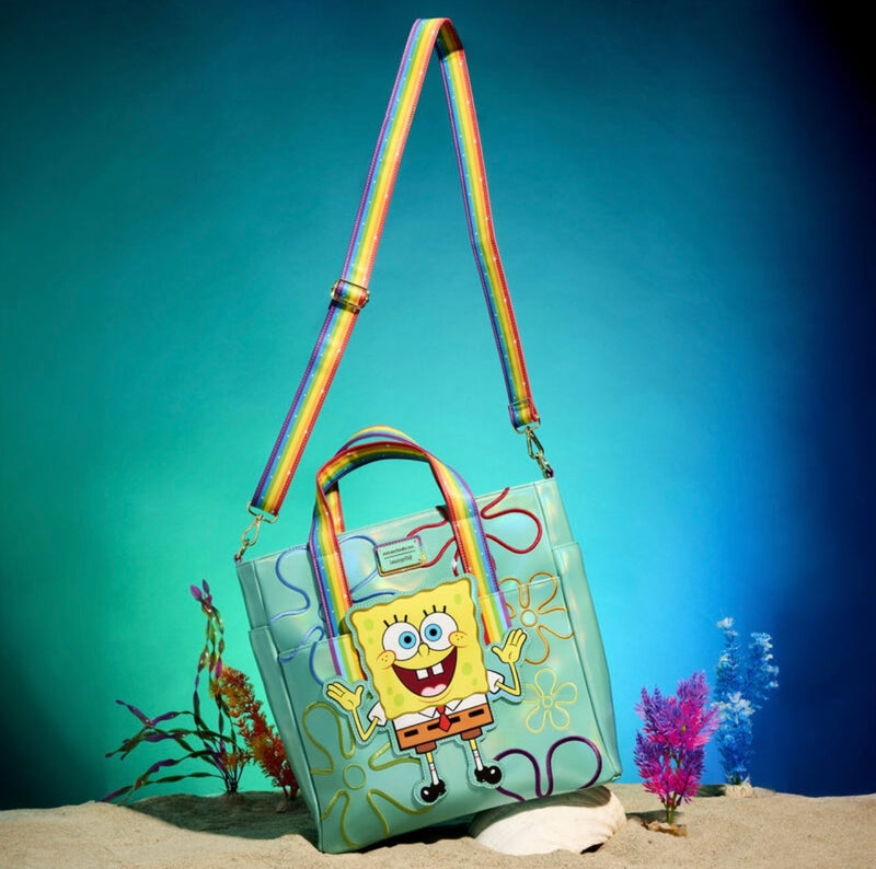 Load image into Gallery viewer, Loungefly Nickelodeon Spongebob 25th Anniversary Tote Bag
