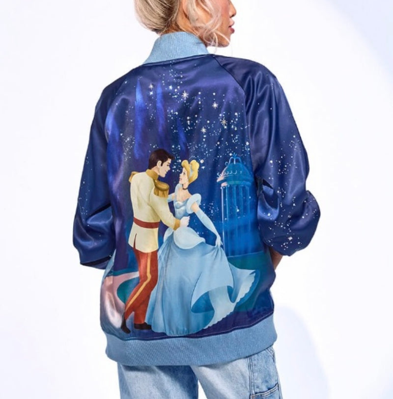 Load image into Gallery viewer, Loungefly Disney Cinderella 75th Anniversary Bomber Jacket
