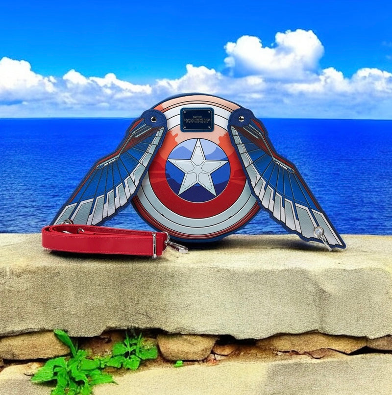 Load image into Gallery viewer, Loungefly Marvel Captain America Brave New World Wings Crossbody
