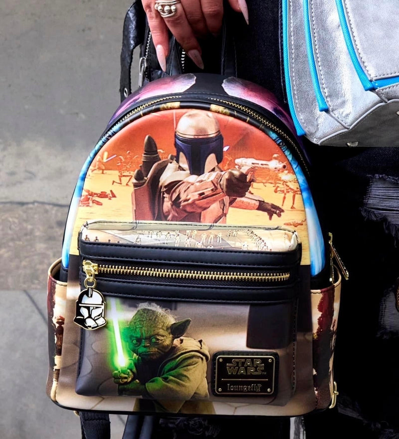 Load image into Gallery viewer, Loungefly Star Wars Episode Two Attack of the Clones Scene Mini Backpack
