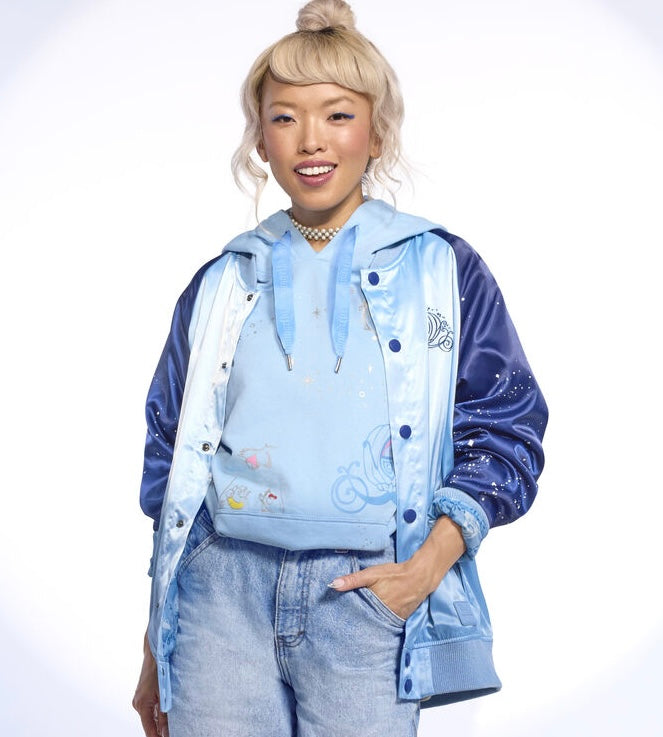 Load image into Gallery viewer, Loungefly Disney Cinderella 75th Anniversary Bomber Jacket
