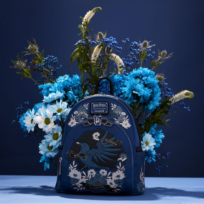 Load image into Gallery viewer, Loungefly Warner Brothers Harry Potter Ravenclaw House Tattoo Mini Backpack
