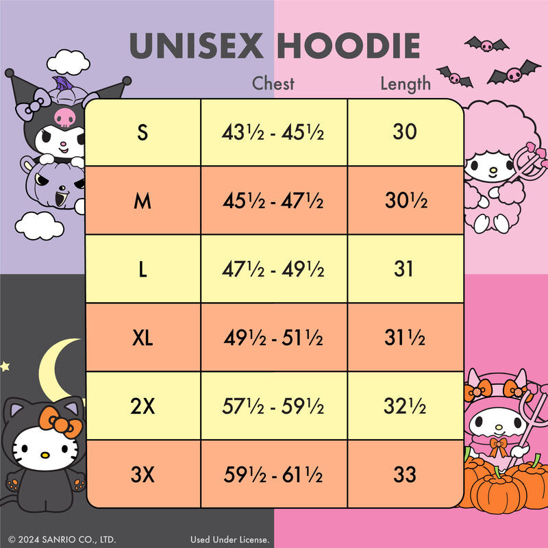 Load image into Gallery viewer, Loungefly Sanrio Kuromi And My Melody Halloween Hooded Sweatshirt
