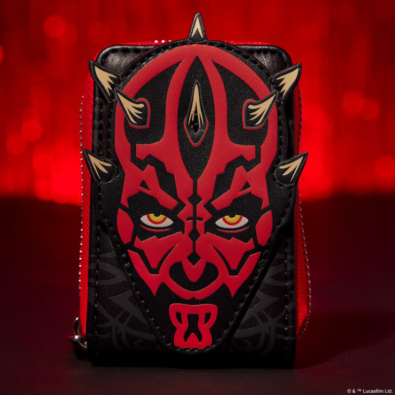 Load image into Gallery viewer, Loungefly Star Wars Phantom Menace 25th Anniversary Darth Maul Wallet
