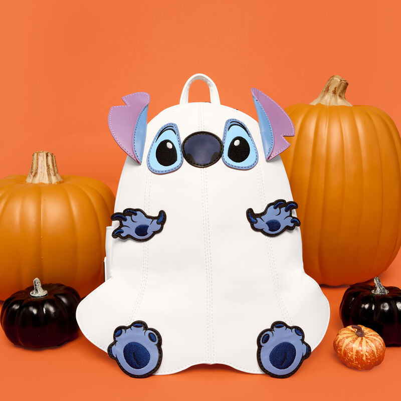 Load image into Gallery viewer, Loungefly Disney Stitch Ghost Cosplay Mini Backpack - PRE ORDER
