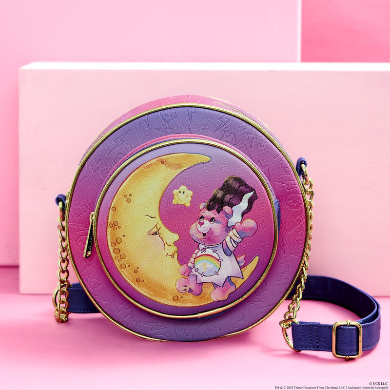 Load image into Gallery viewer, Loungefly Carebears X Universal Monsters Cheer Bear Bride Canteen Crossbody
