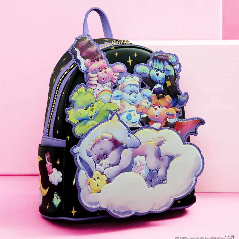 Load image into Gallery viewer, Loungefly Carebears X Universal Monsters Scary Dreams Mini Backpack
