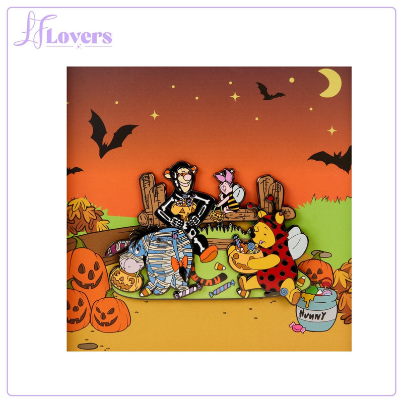 Load image into Gallery viewer, Loungefly Disney Winnie The Pooh Trick Or Treat Moving 3&quot; Collector Box Pin
