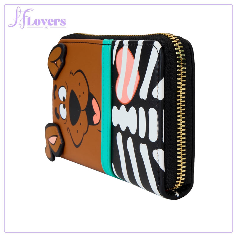 Load image into Gallery viewer, Loungefly Scooby Doo Skeleton Scooby Cosplay Zip Around Wallet - PRE ORDER
