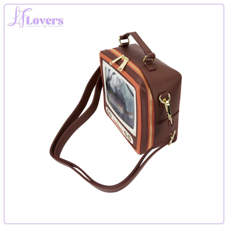 Load image into Gallery viewer, Loungefly Universal Monsters Vintage TV Triple Lenticular Crossbody - PRE ORDER
