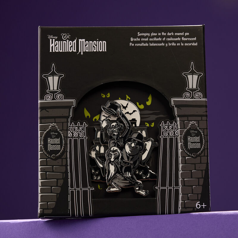 Load image into Gallery viewer, Loungefly Disney Haunted Mansion Hitchhiking Ghosts Moving 3&quot; Collector Box Pin
