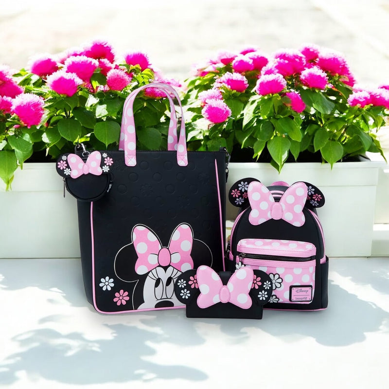 Load image into Gallery viewer, Loungefly Disney Minnie Floral Rock The Dots Flap Wallet - PRE ORDER
