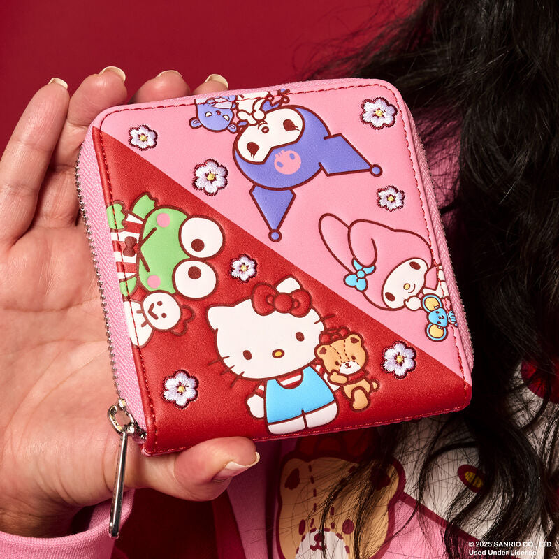 Load image into Gallery viewer, Loungefly Sanrio Hello Kitty &amp; Friends Colour Block Zip Around Wallet - PRE ORDER
